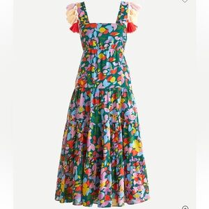 J. Crew Tassel Dress in Confetti Floral - M